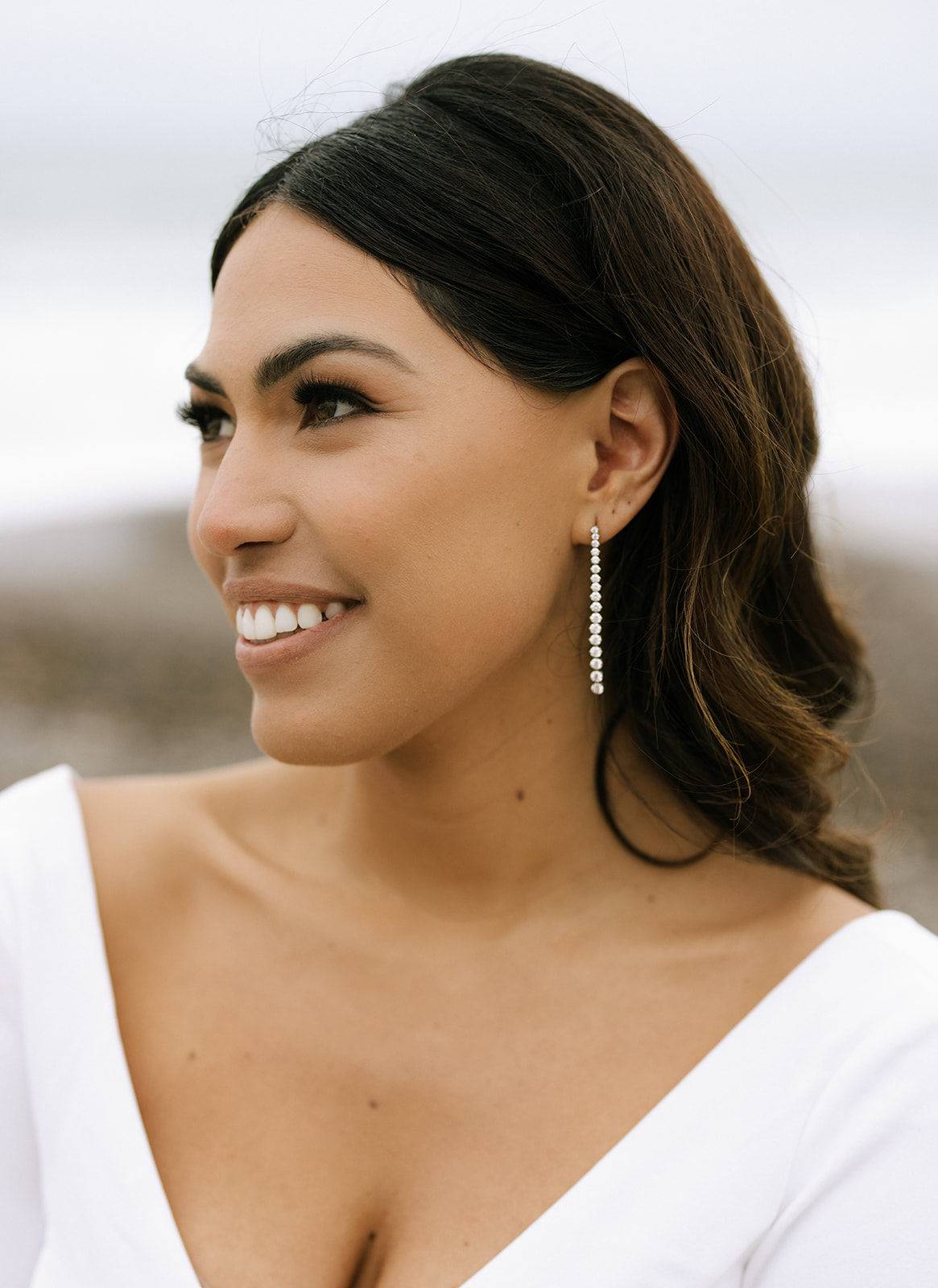 close up bridal portrait 