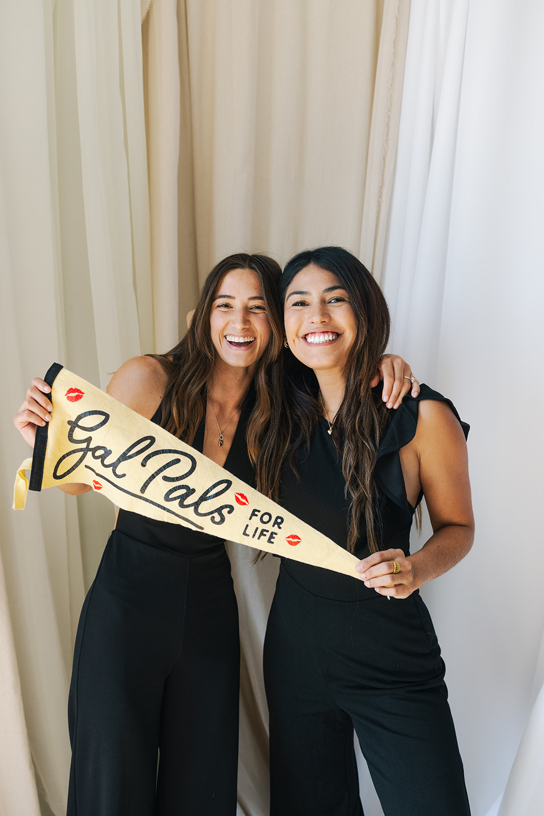 two girls in studio for their branding session 