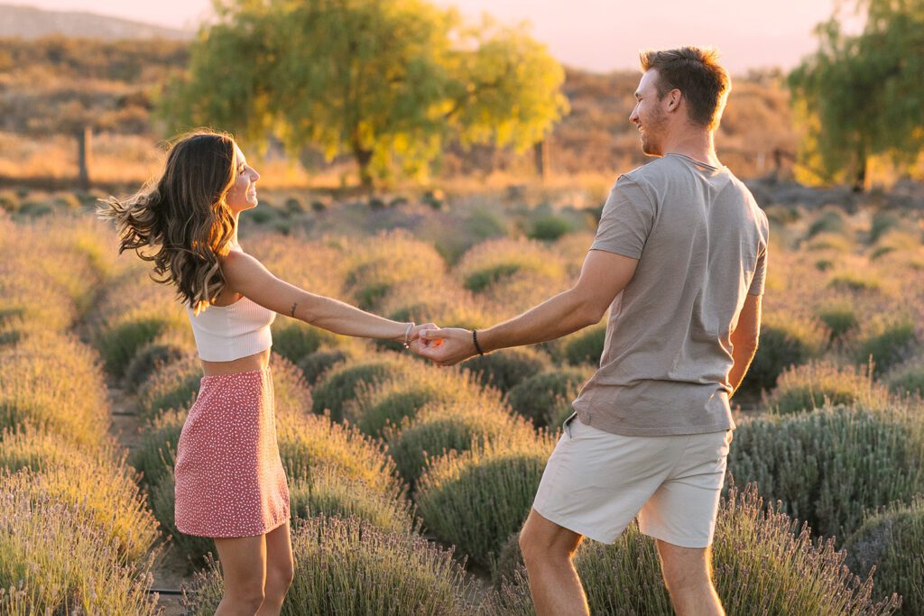 lavender farm couples shoot