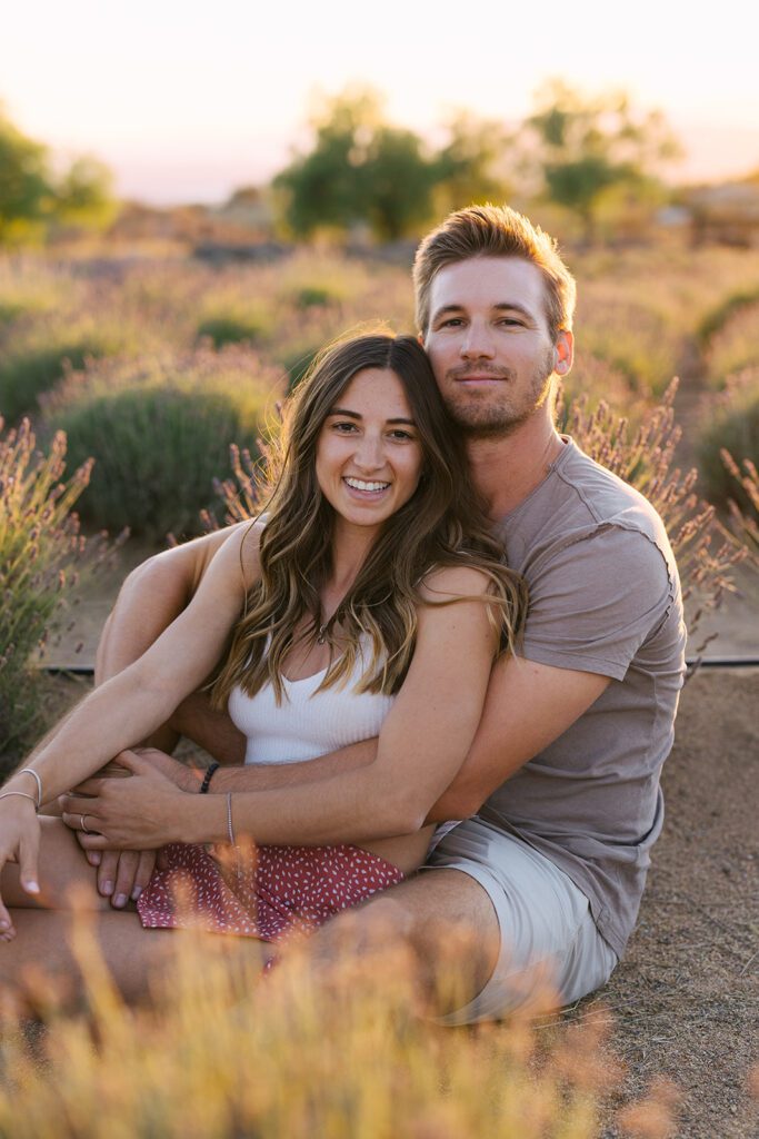 lavender farm couples shoot