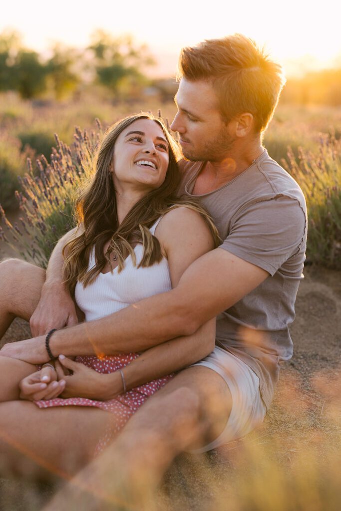 lavender farm couples shoot