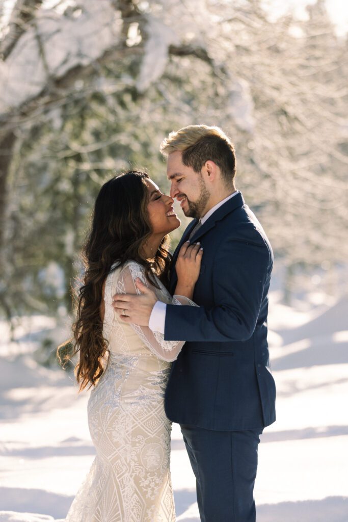 Snowy elopement in Park City, Utah