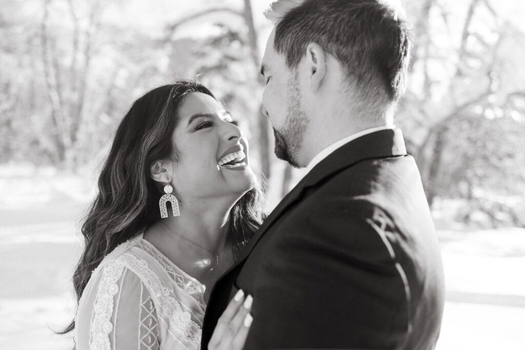 Snowy elopement in Park City, Utah