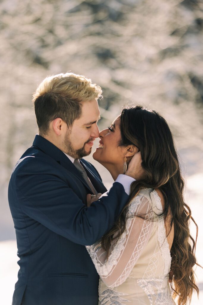 Snowy elopement in Park City, Utah