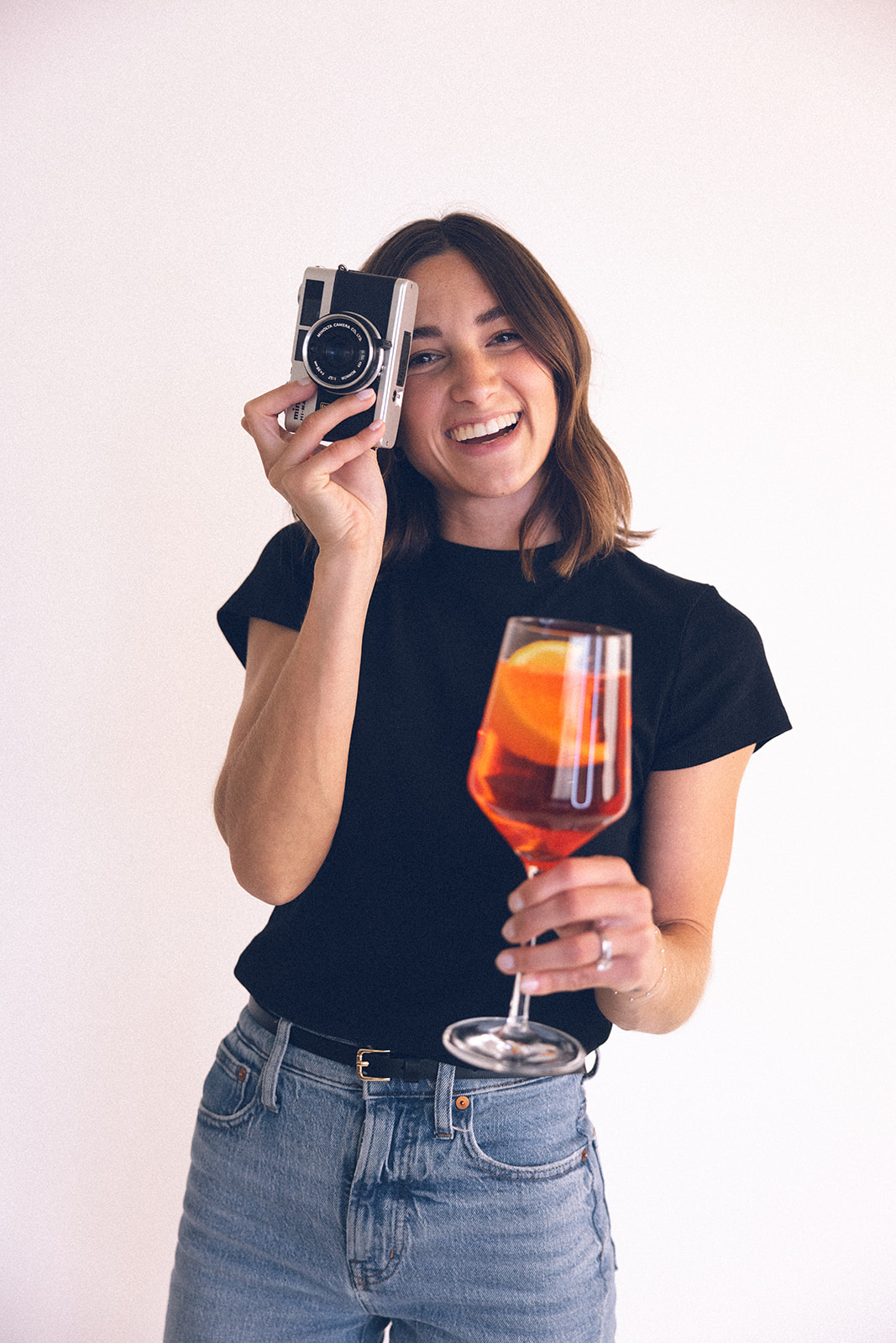 a woman during a branding photography session in Orange County