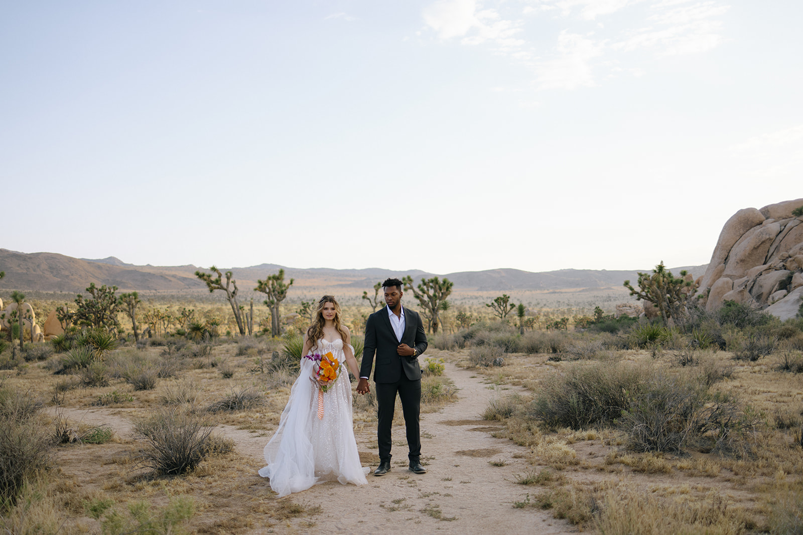 colorful southern California elopement in the desert