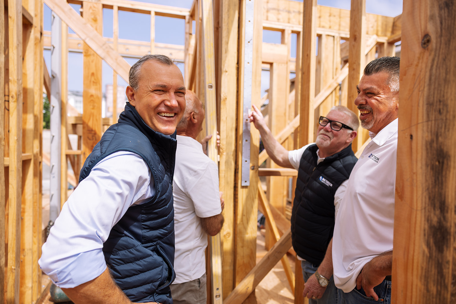 a brand photoshoot on the construction site in Southern California