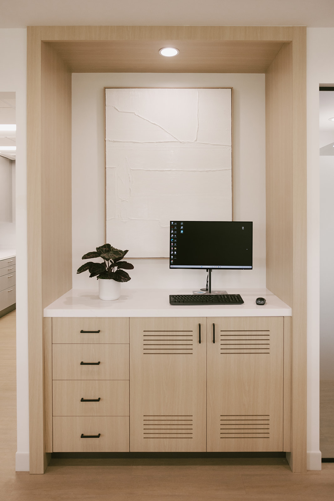 a computer nook for modern branding photos in California 