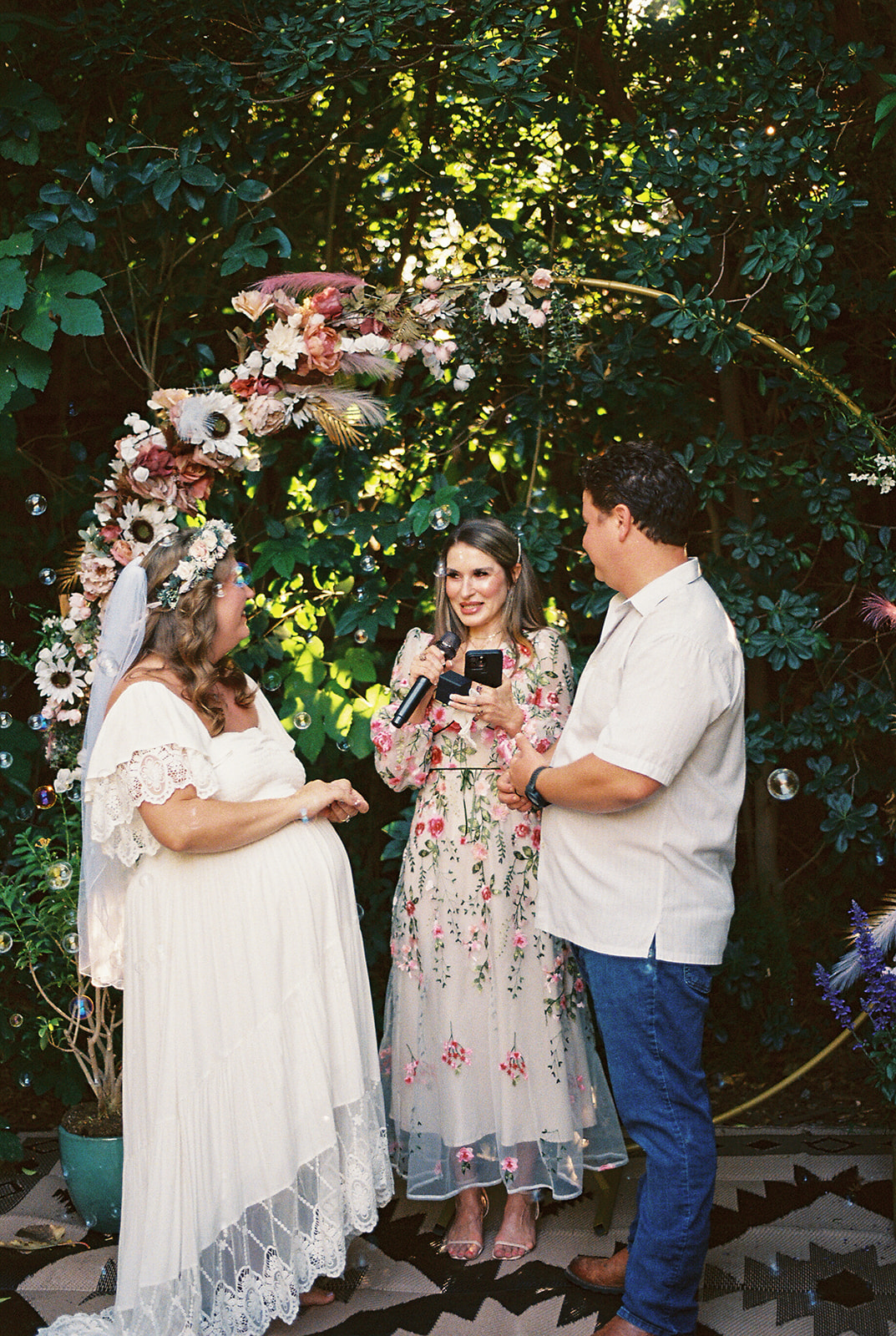 Small Intimate Wedding ceremony film photo 