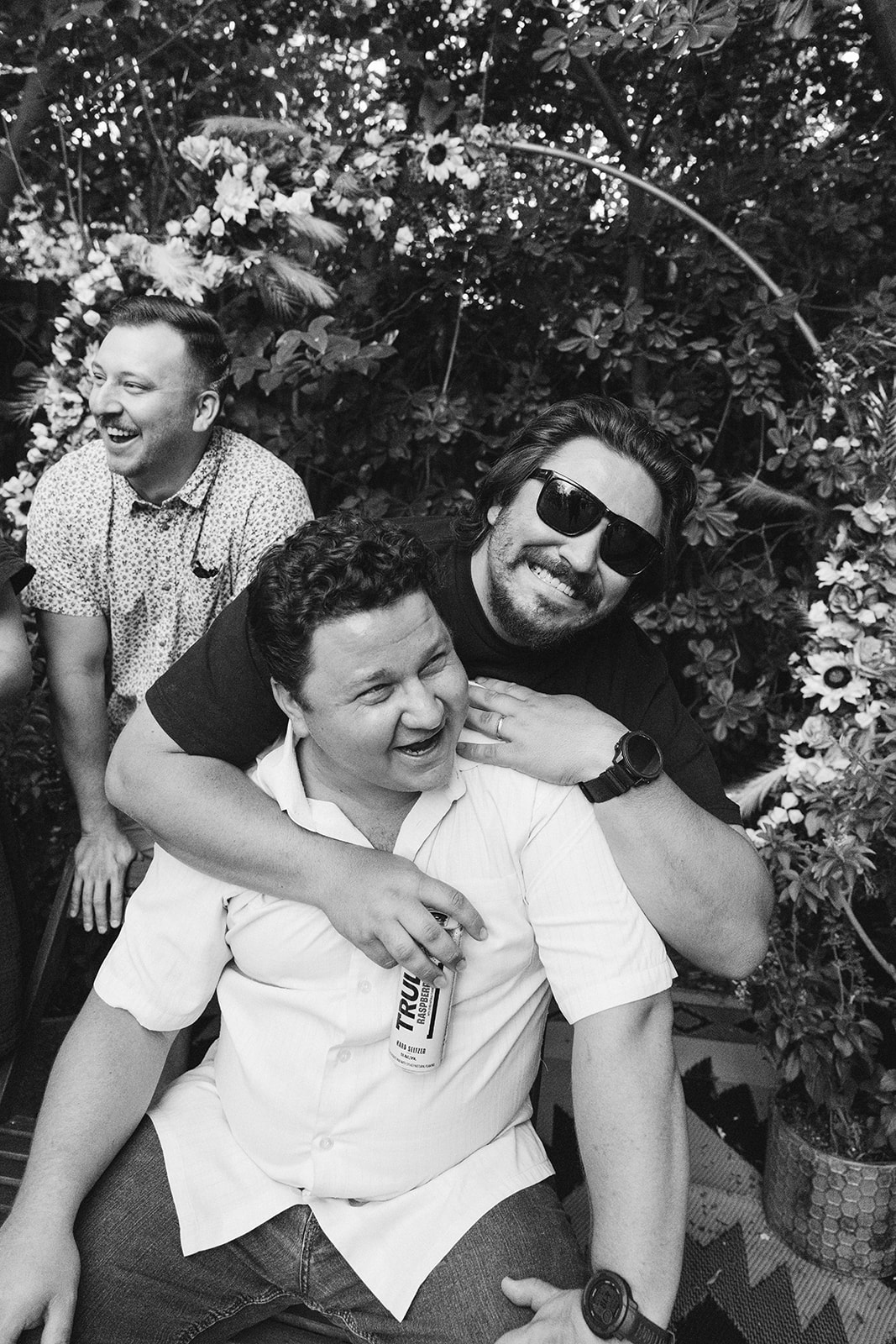 candid moment of the groom with his boys at his Small Intimate Wedding