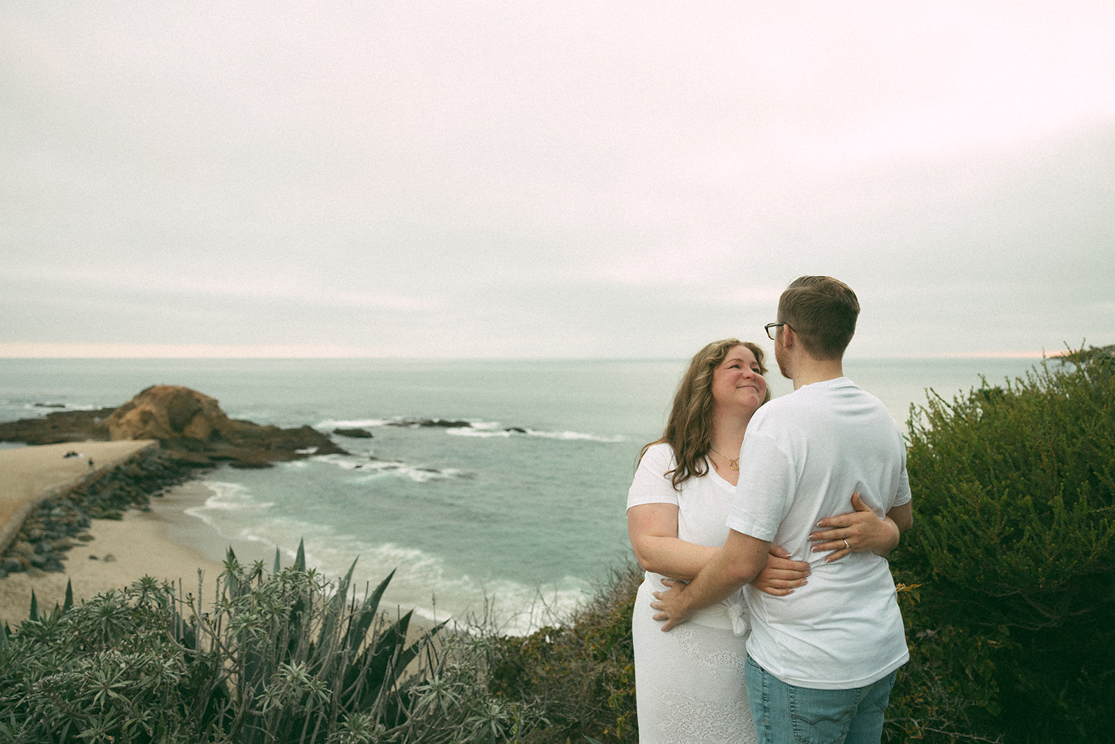 film beach engagement photos